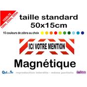 bandeau personnalisé réfléchissant taille standard 50x15cm magnétique