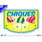 sticker autocollant SUCETTES CHIQUES cadre couleur au choix