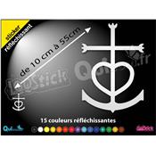 sticker réfléchissant CROIX CAMARGUAISE