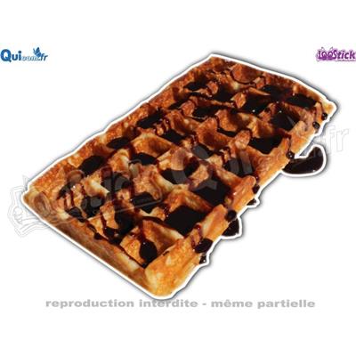 Autocollant Gaufre Coulis Chocolat