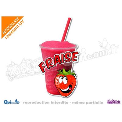 Autocollant GRANITA FRAISE comique