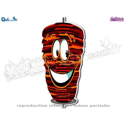 Autocollant Cartoon KEBAB broche