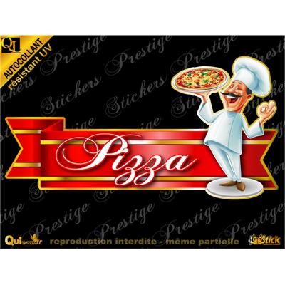 sticker Prestige PIZZA PIZZAIOLO BANDEAU ROUGE résistant UV