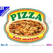 autocollant PIZZA ECUSSON fait maison