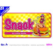 sticker autocollant SNACK cadre PIN-UP rsistant UV