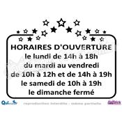 Lettrage Adhsif Horaires motif ETOILES