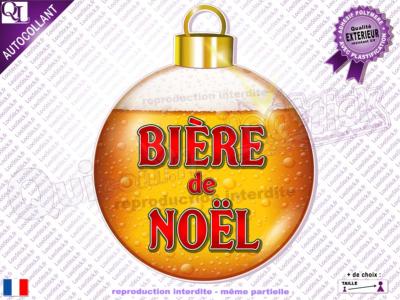 Autocollant Bière de Noël BOULE