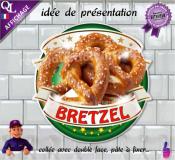 PANCARTE PLV PVC BRETZEL ruban forain