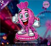 Autocollant CONFISERIES FORAINES mascotte ref2