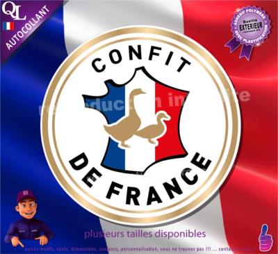 autocollant CONFIT DE FRANCE