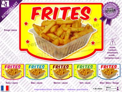 Autocollant FRITES cadre plv