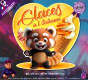 Autocollant GLACES  l'ITALIENNE raton laveur 1