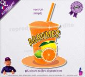 autocollant GRANITE parfum AGRUMES sticker