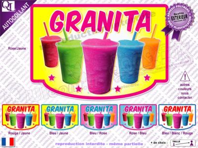 Autocollant GRANITA cadre plv forain