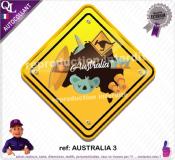 Autocollant PANNEAU AUSTRALIE carte australia