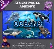 AFFICHE POSTER PLV autocollant ANIMAUX du MONDE 