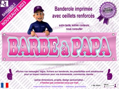 Banderole BARBE à PAPA plv stand Forain (deco4)