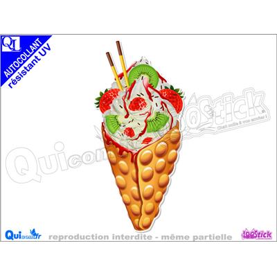 sticker BUBBLE CREPE FRUITS FRAISE KIWI résistant UV