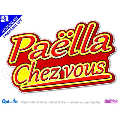 Autocollant titre PAELLA CHEZ VOUS