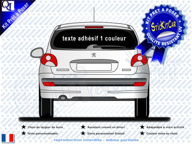 Autocollant publicitaire personnalisé pour voiture, 1 couleur LooStick