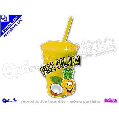 Sticker autocollant GRANITA PINA COLADA coco ananas