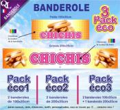 Banderole CHICHIS CHURROS Pack éco au choix
