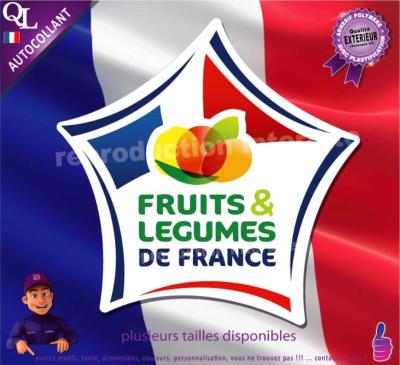 Autocollant FRUITS ET LEGUMES DE FRANCE
