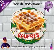 PANCARTE PLV PVC GAUFRES ruban forain