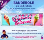 Banderole GLACES Italiennes plv stand Forain (deco1)