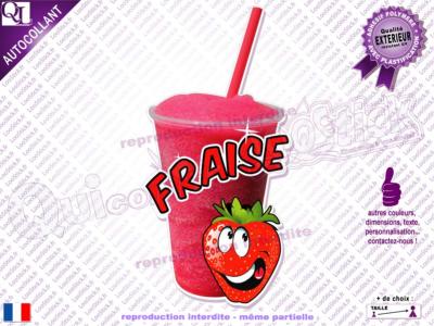 Autocollant GRANITA FRAISE comique