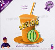 autocollant GRANITE parfum MELON sticker