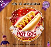 PANCARTE PLV PVC HOT DOG ruban forain