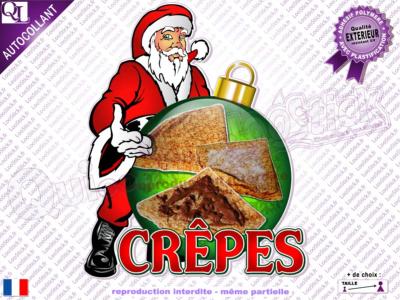 Autocollant Père Noël CRÊPES