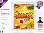 PLV SNACK SALE| choix : affiche autocollante - diffusant pour enseigne lumineuse - banderole - toile imprimée