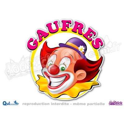 Autocollant Clown Gaufres