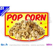 Autocollant POP CORN cadre - couleurs au choix