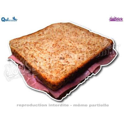 Autocollant Sandwich Club Jambon Beurre