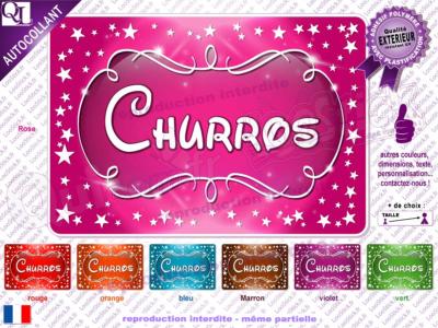 Autocollant CHURROS cadre Etoiles