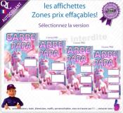 BARBE à PAPA LICORNE affichette zone prix effaçable