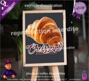 Autocollant CROISSANT TITRE détouré forain STICKER