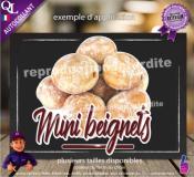 Autocollant MINI BEIGNETS titre STICKER
