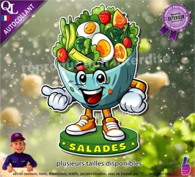 Autocollant SALADES MASCOTTE COMIQUE ref1