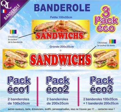 Banderole SANDWICHS Pack éco au choix
