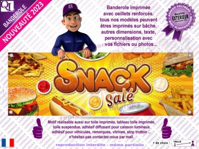 Banderole SNACK Salé plv stand Food Truck