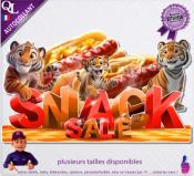 Autocollant SNACK SALE titre 3D tigre STICKER