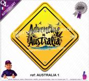 Autocollant PANNEAU AUSTRALIE carte australia