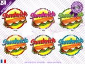 Autocollant Titre SANDWICH Food Truck