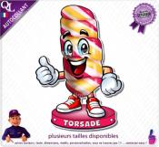 Autocollant SUCETTE TORSADE FORAINE COMIQUE ref1