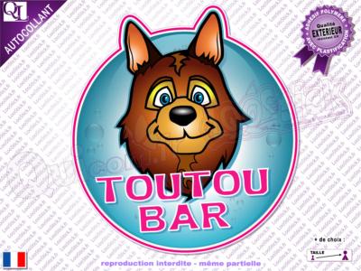 Autocollant TOUTOU BAR (ref2)