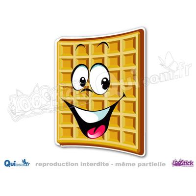 Autocollant Cartoon Gaufre